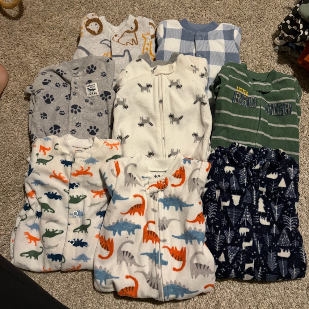 0-3 month fleece sleeper bundle